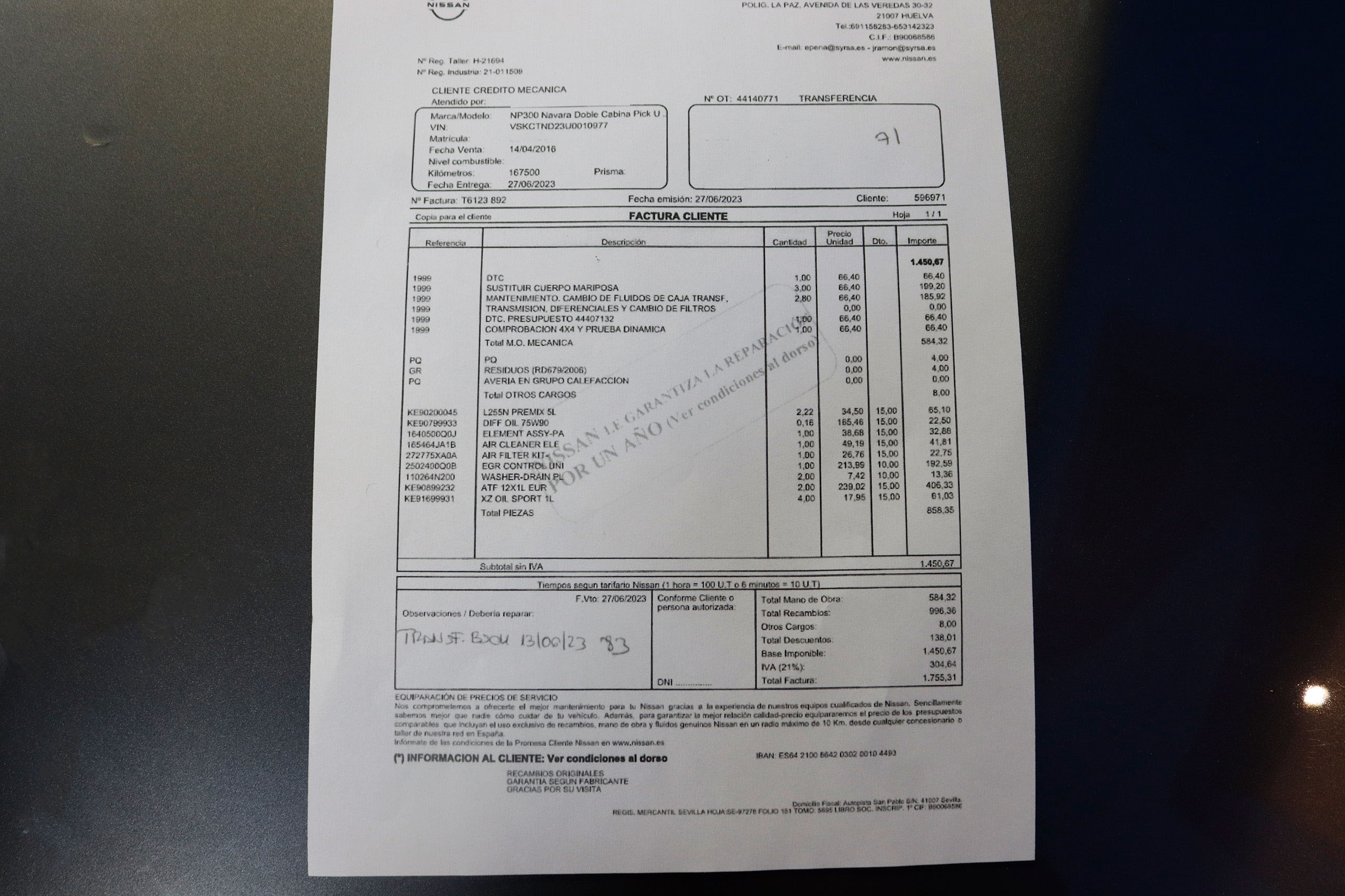 Nissan Navara 2.3 DCI Doble Cabina 4X4 163cv 4P # BOLA REMOLQUE foto 24