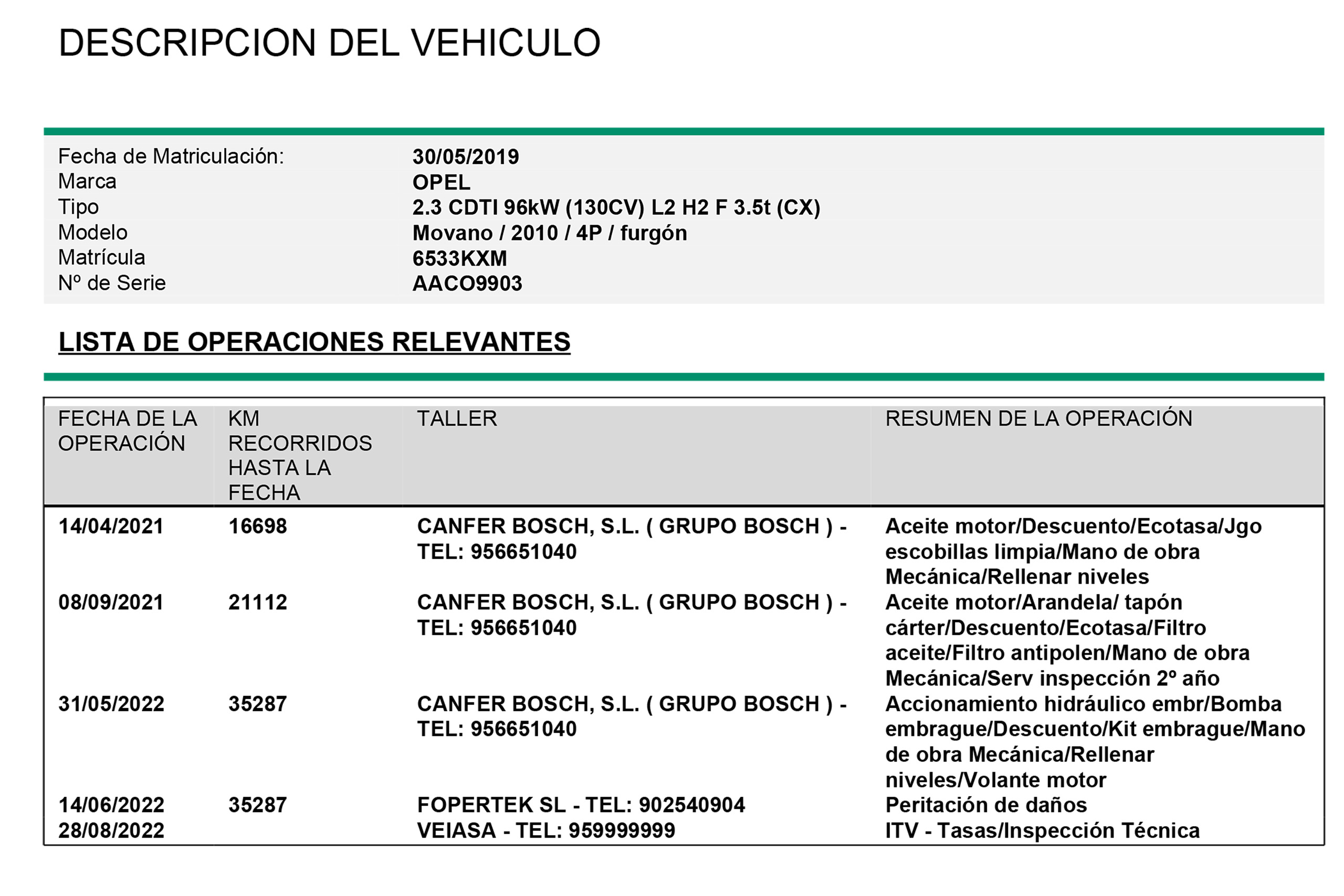 Opel Movano FURGON 2.3 L2H2 35T 130cv 4P # IVA DEDUCIBLE,NAVY, BLUETOOTH foto 18