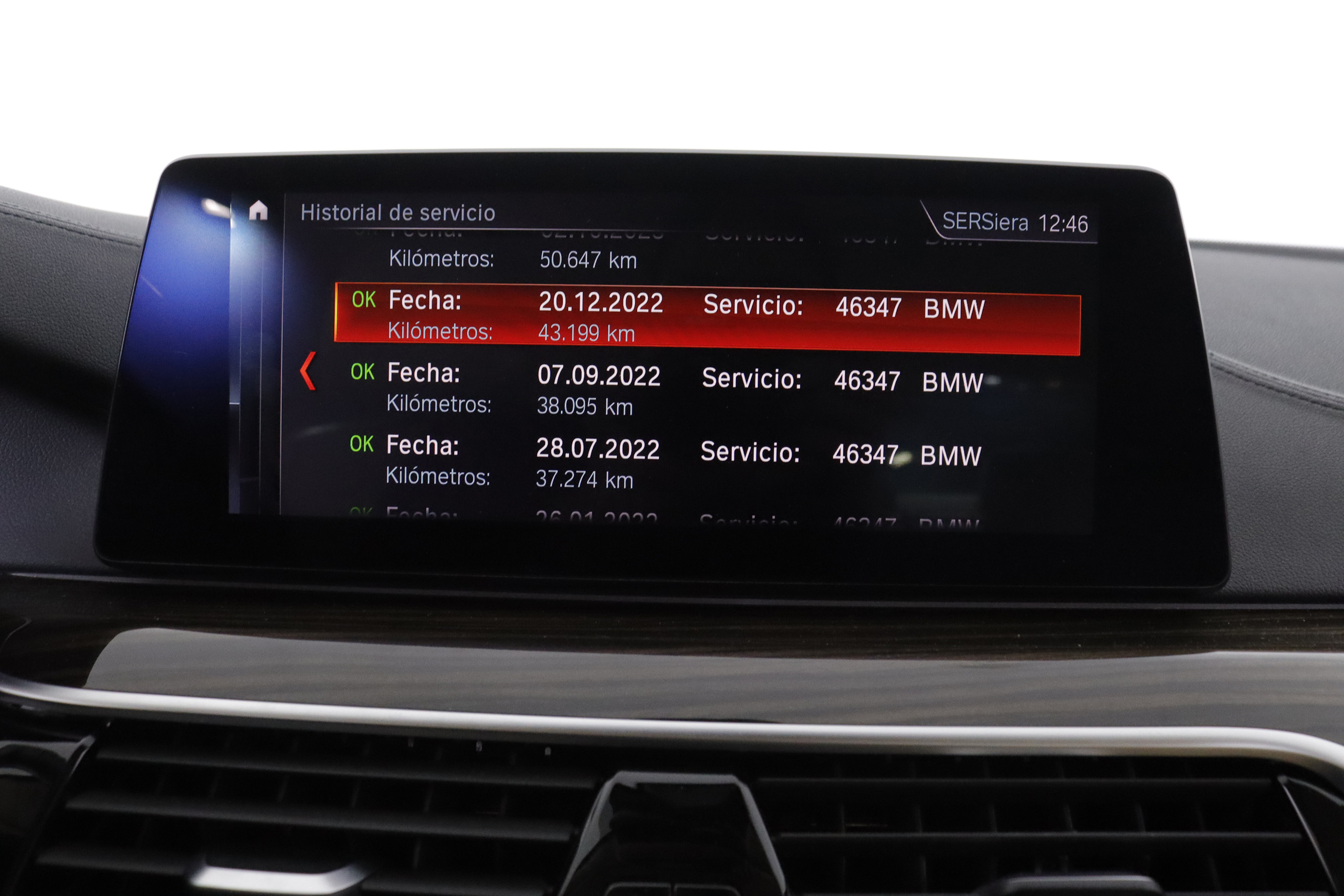 BMW 540 SERIE 5 540I LUXURY 340cv AUTO 4P # NAVY, CUERO foto 28