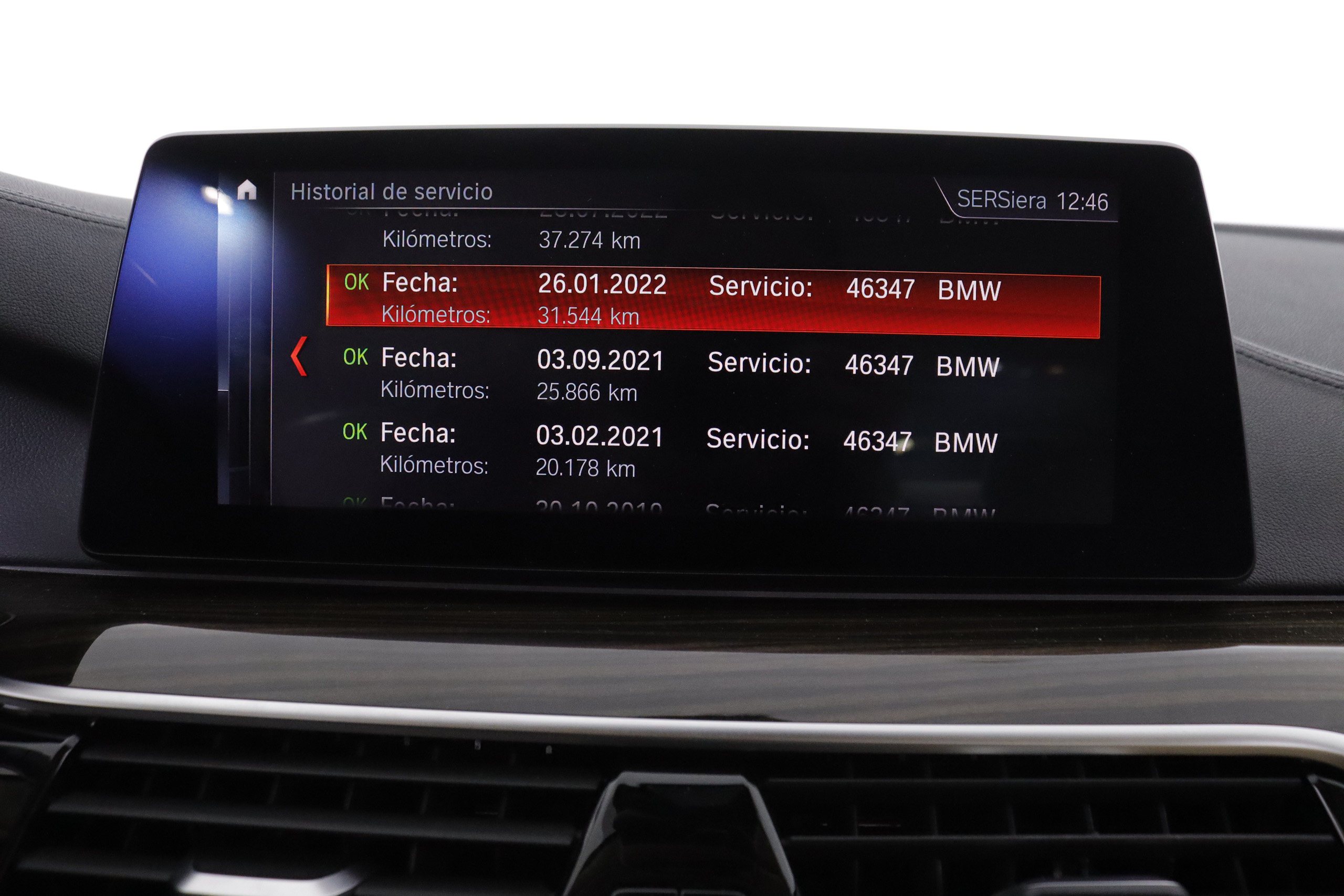 BMW 540 SERIE 5 540I LUXURY 340cv AUTO 4P # NAVY, CUERO foto 30