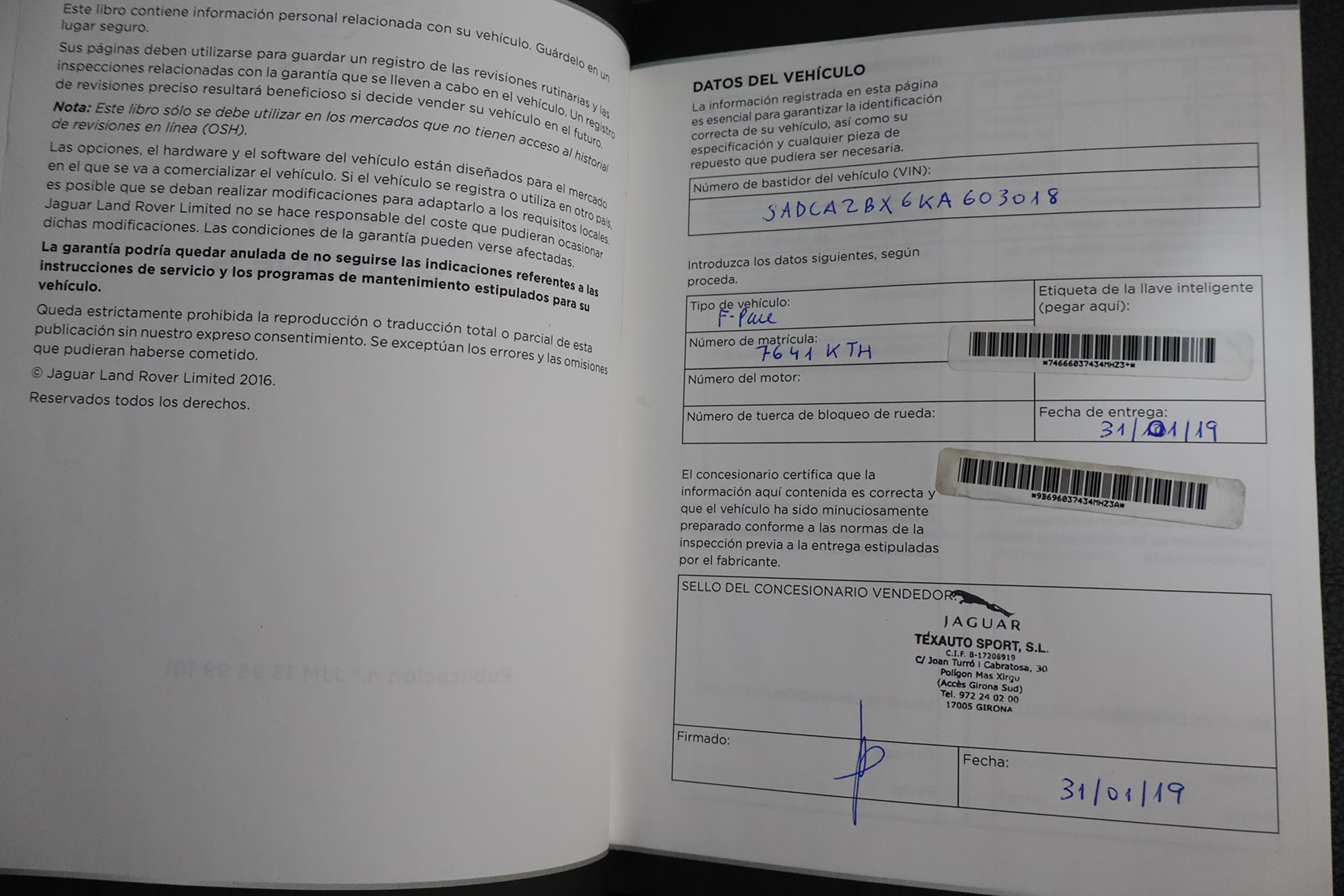 Jaguar F-pace F PACE 2.0 T PRESTIGE AWD 300CV AUTO 5P #  PNAVY, CUERO foto 26