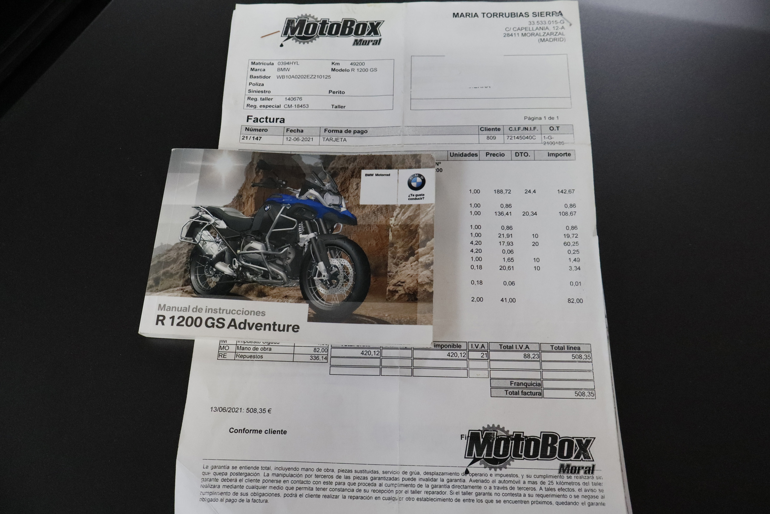 BMW R 1200 GS Adventure GS ADVENTURE 125cv ABS # FAROS LED, KIT MALETAS, PAQUETE DYNAMIC, CONFORT, TOURING foto 22