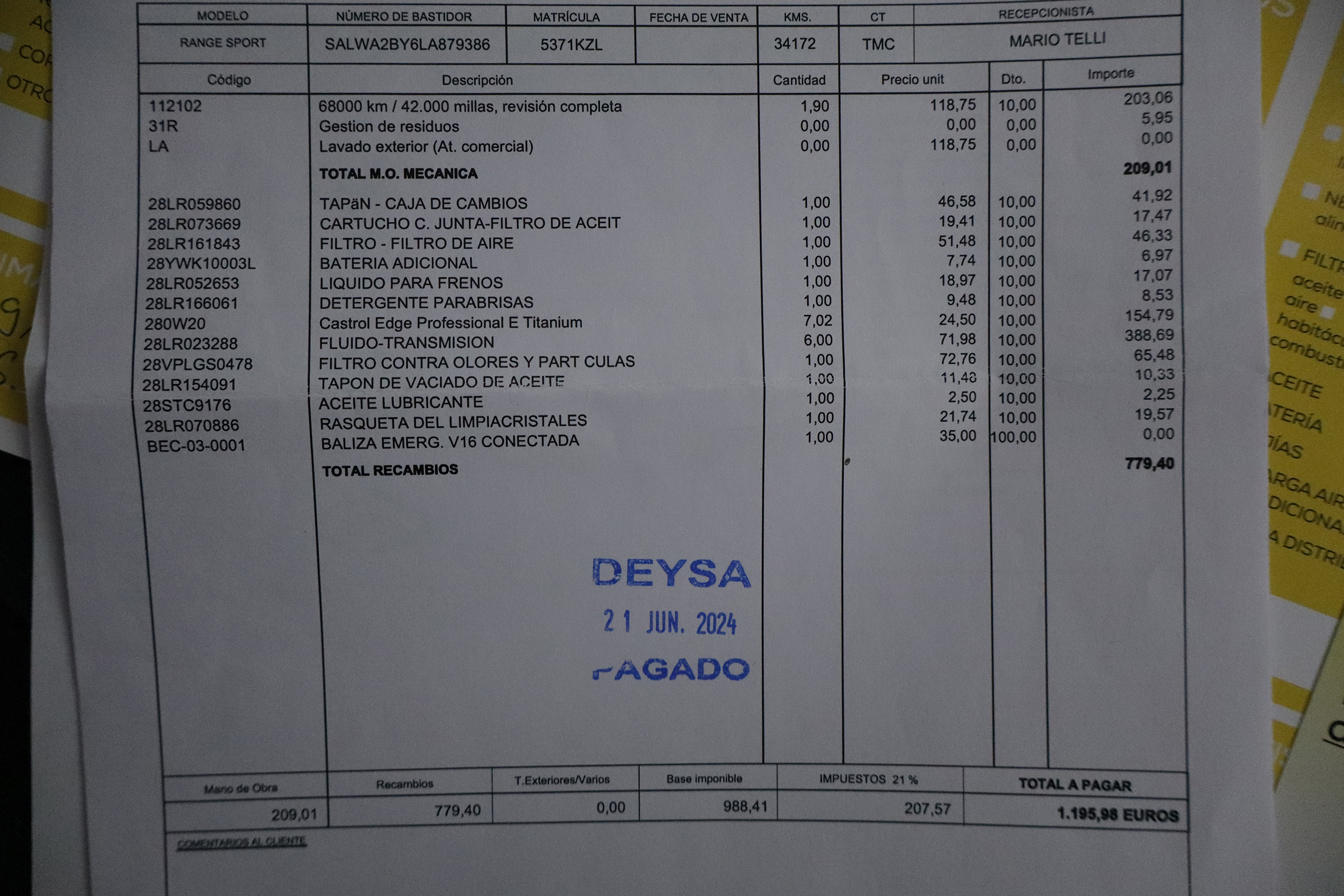 Land Rover Range Rover Sport 2.0 TSE SI4 PHEV SE AUTO 400CV 5P # TECHO ELE PANORAMICO, NAVY,  CUERO, FAROS LED foto 39