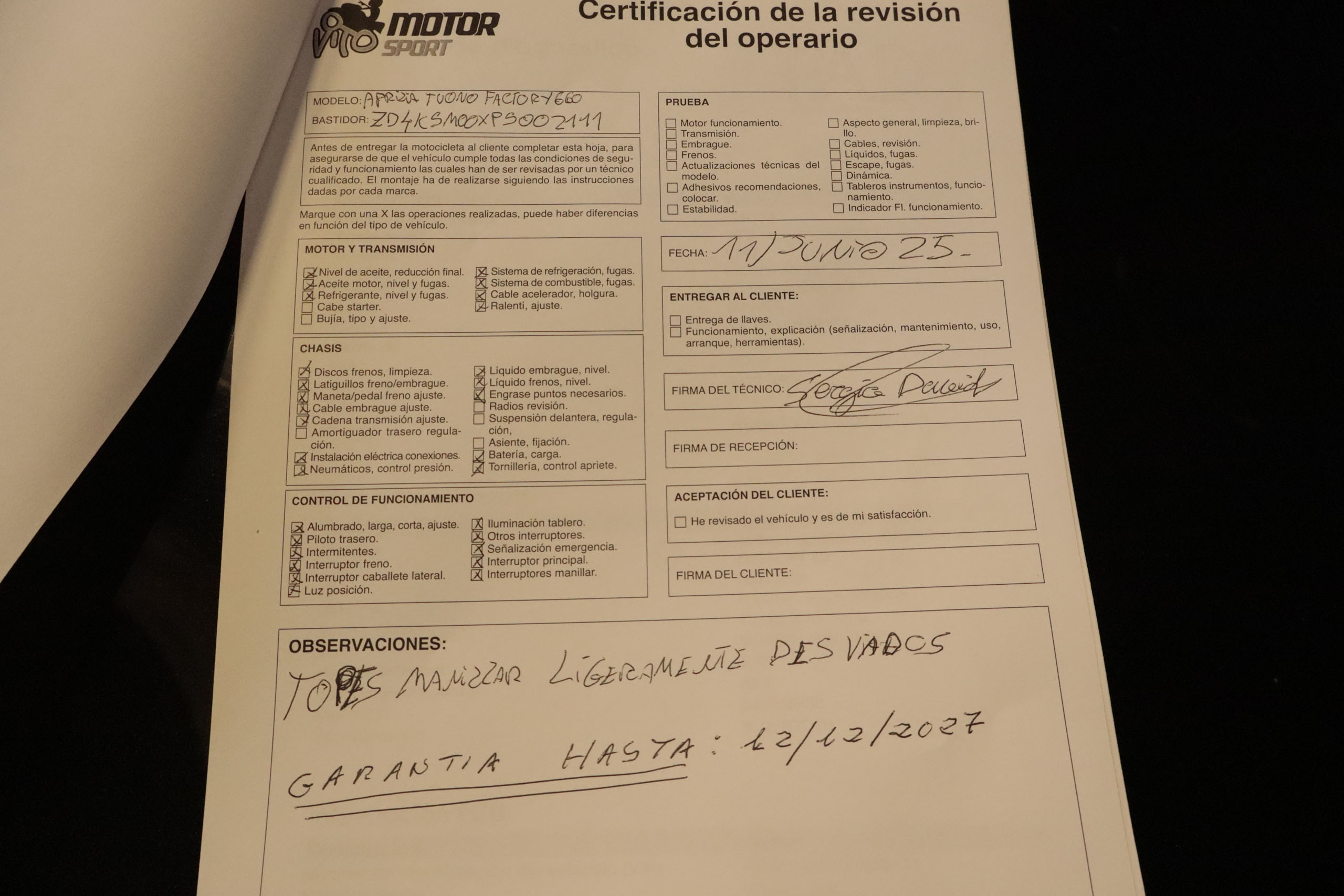Aprilia Tuono TUONO FACTORY 660 ABS 100CV # GARANTIA FABRICA HASTA 12/2027 foto 27
