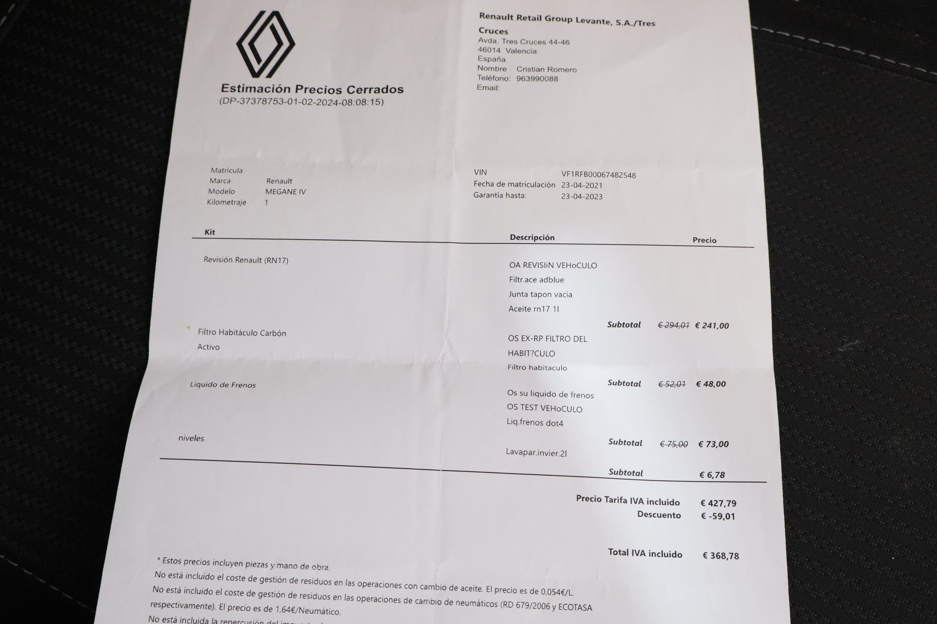 Renault Megane 1.5 DCI INTENS 115CV 5P #PARKTRONIC,LUCES LED foto 29