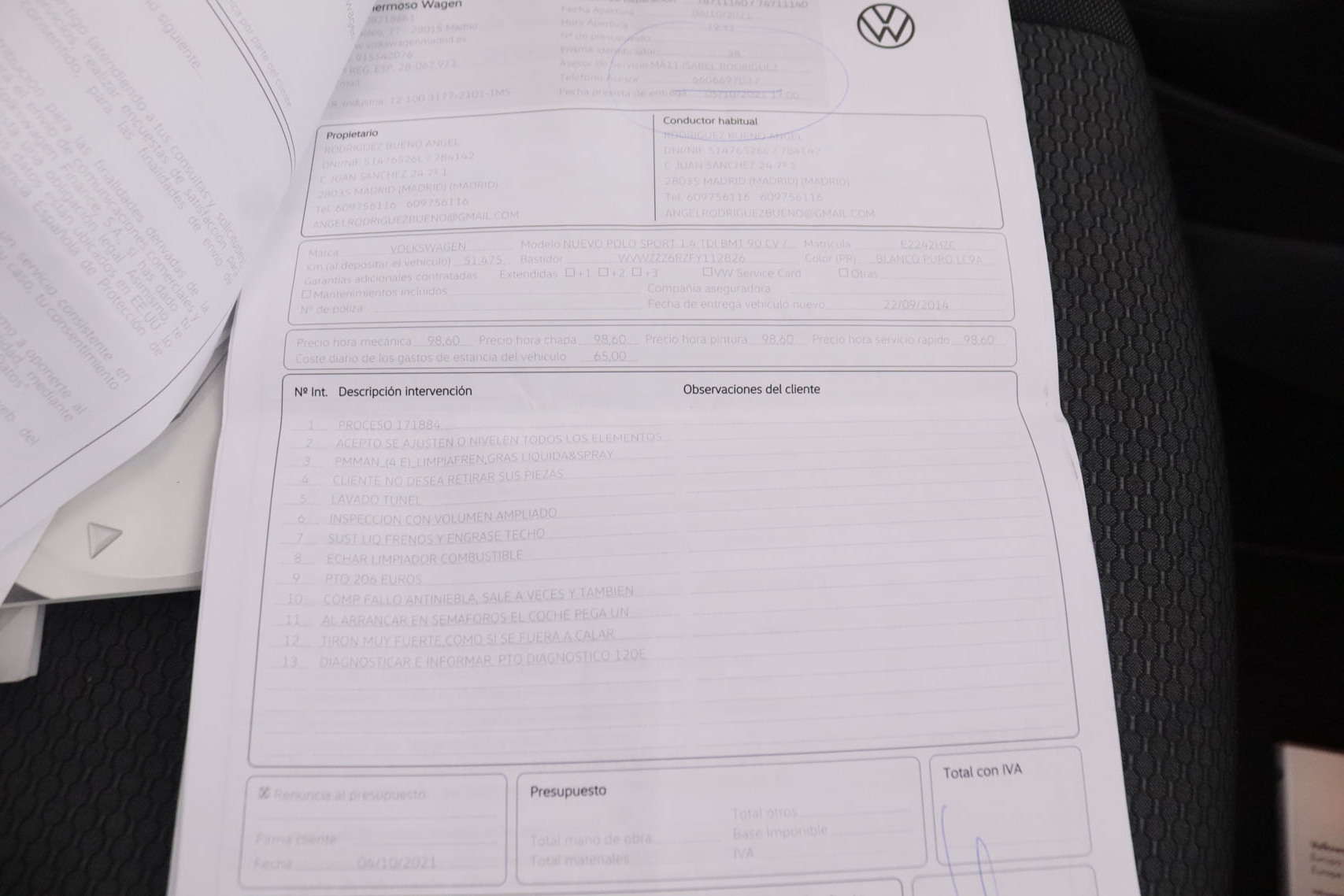 Volkswagen Polo 1.4 TDI ADVANCE DSG AUTO 90CV 5P # TECHO ELECTRICO, NAVY foto 38