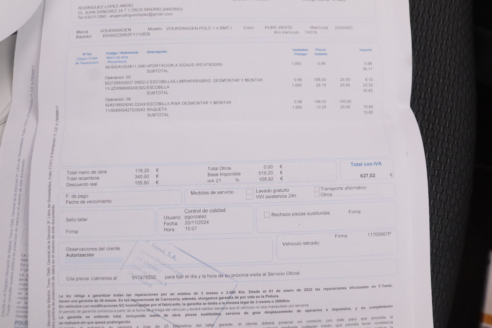 Volkswagen Polo 1.4 TDI ADVANCE DSG AUTO 90CV 5P # TECHO ELECTRICO, NAVY foto 39