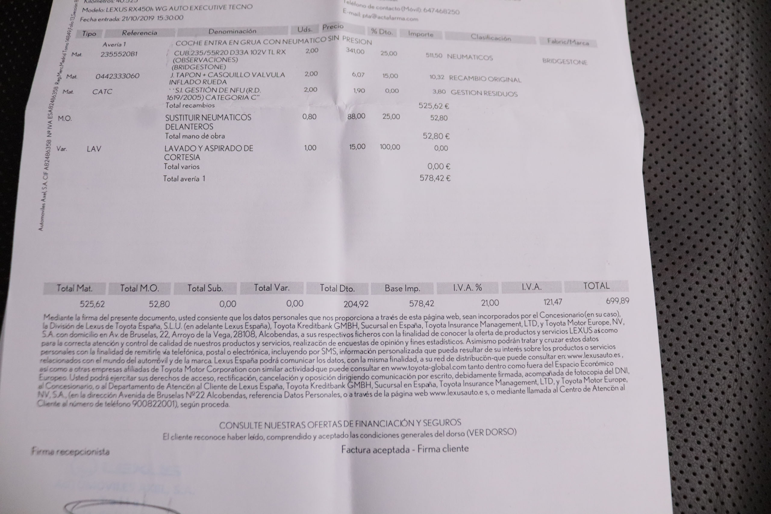 Lexus RX450H 3.5 HEV EXECUTIVE 4X4 AUTO 313CV 5P #CUERO, TECHO ELEC PANORAMICO, NAVY foto 43