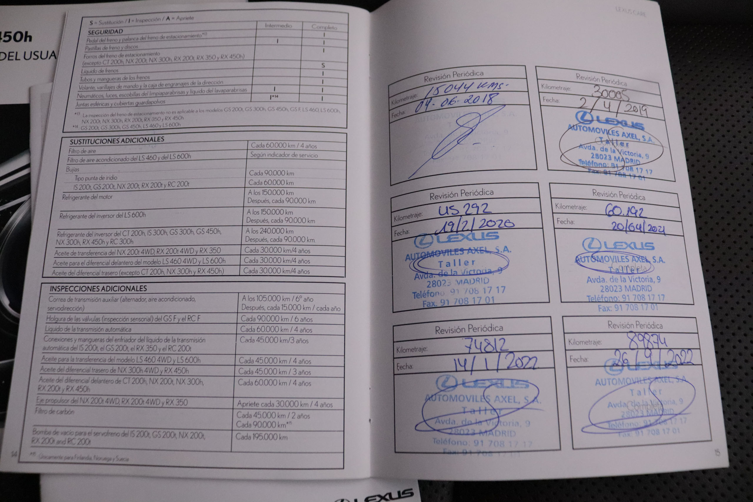 Lexus RX450H 3.5 HEV EXECUTIVE 4X4 AUTO 313CV 5P #CUERO, TECHO ELEC PANORAMICO, NAVY foto 44