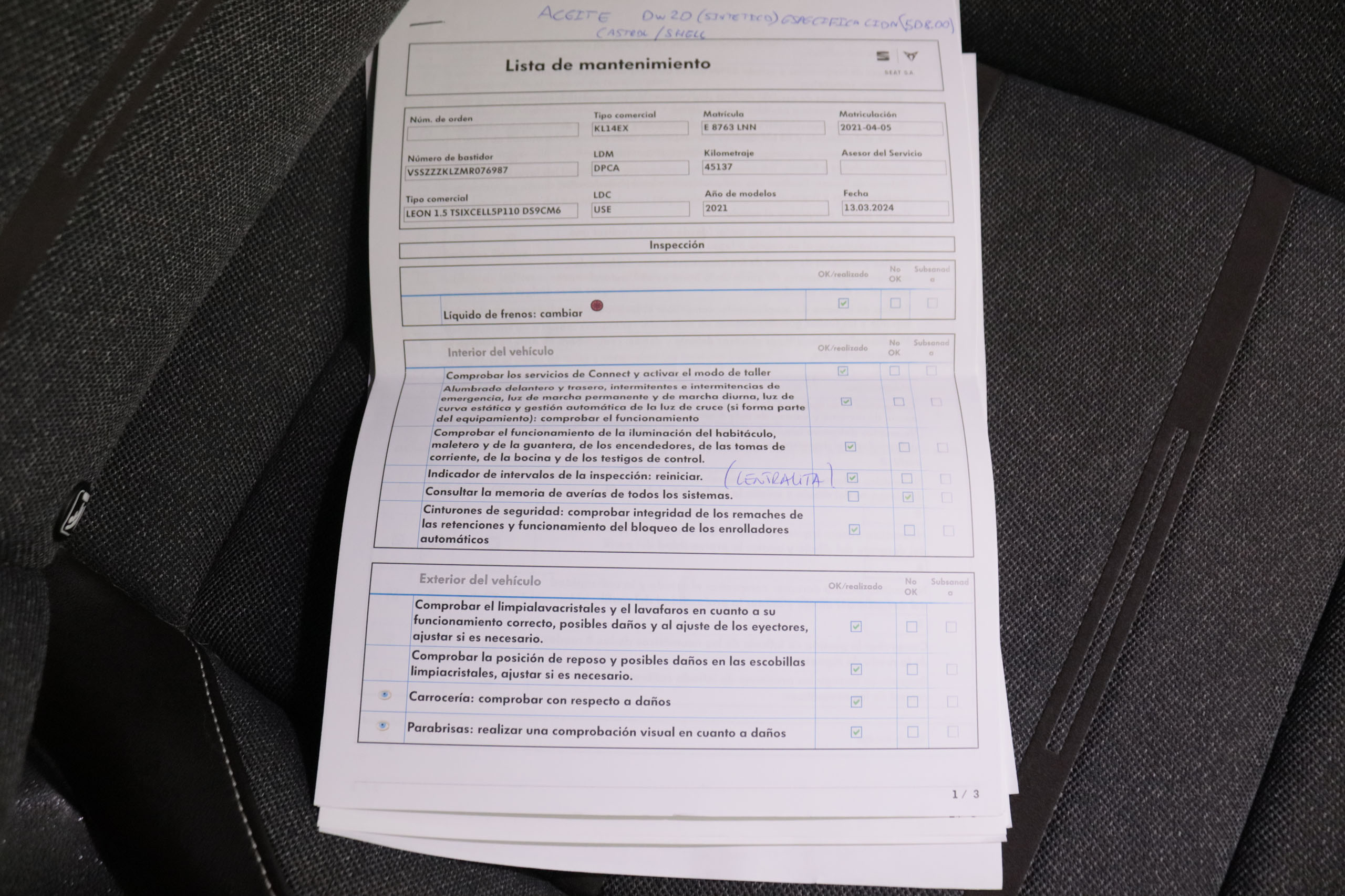 Seat Leon 1.5 TSI EXCELLENCE 150CV 5P #NAVY, PARKTRONIC foto 38