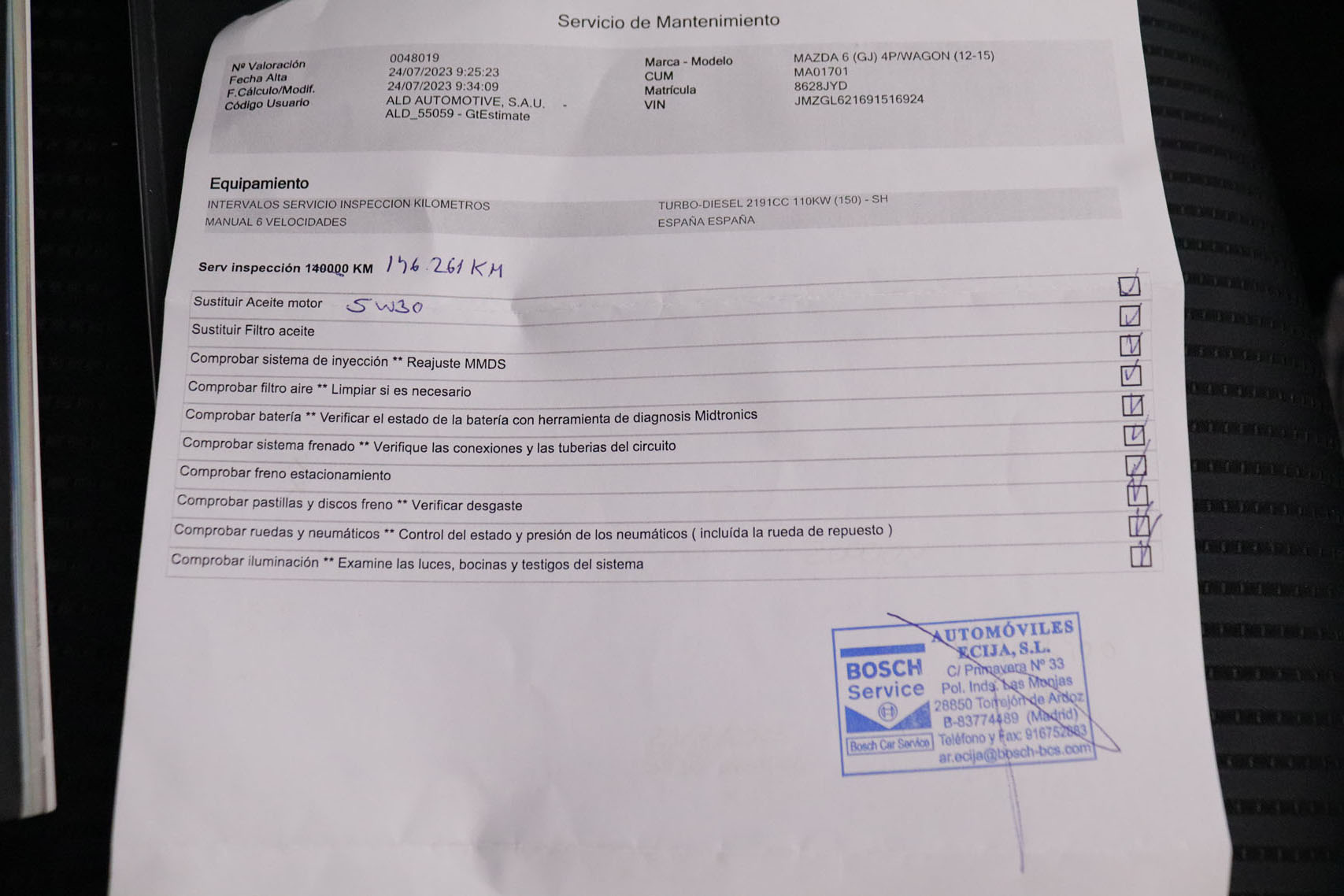 Mazda 6 2.2 D STYLE 150CV 4P # NAVY, PARKTRONIC foto 25