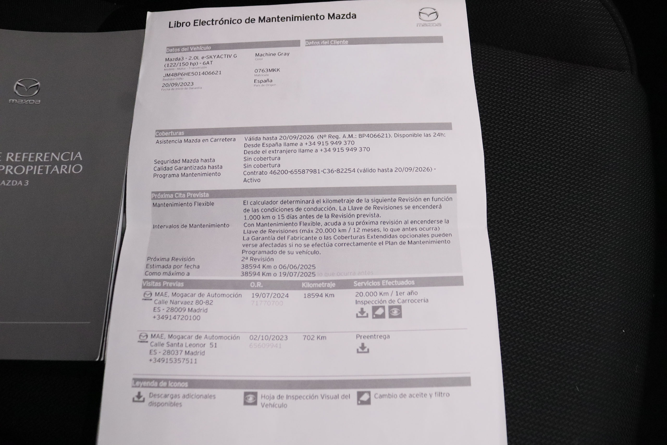 Mazda 3 2.0 E-SKYACTIVE G AUTO 122CV 5P # NAVY, PARKTRONIC foto 35