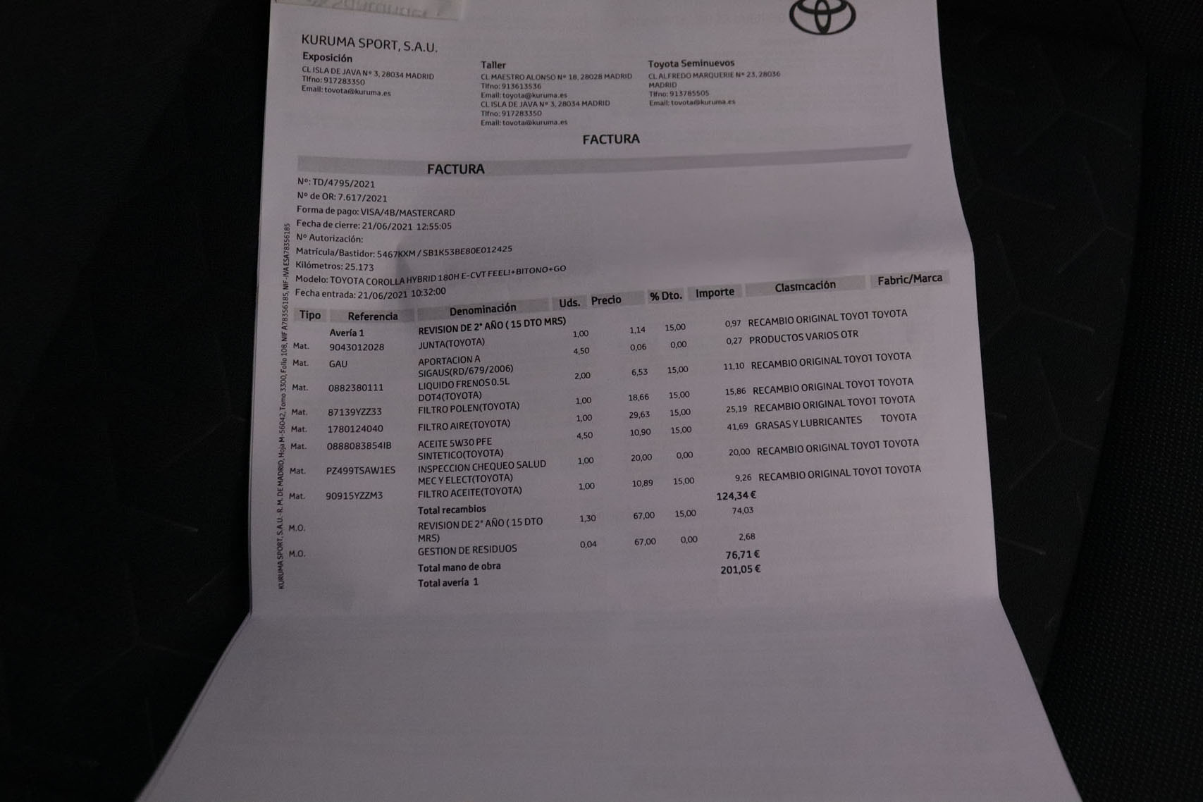 Toyota Corolla 2.0 HEV FEEL GO ECVT AUTO 180CV 5P # NAVY, PARKTRONIC foto 28