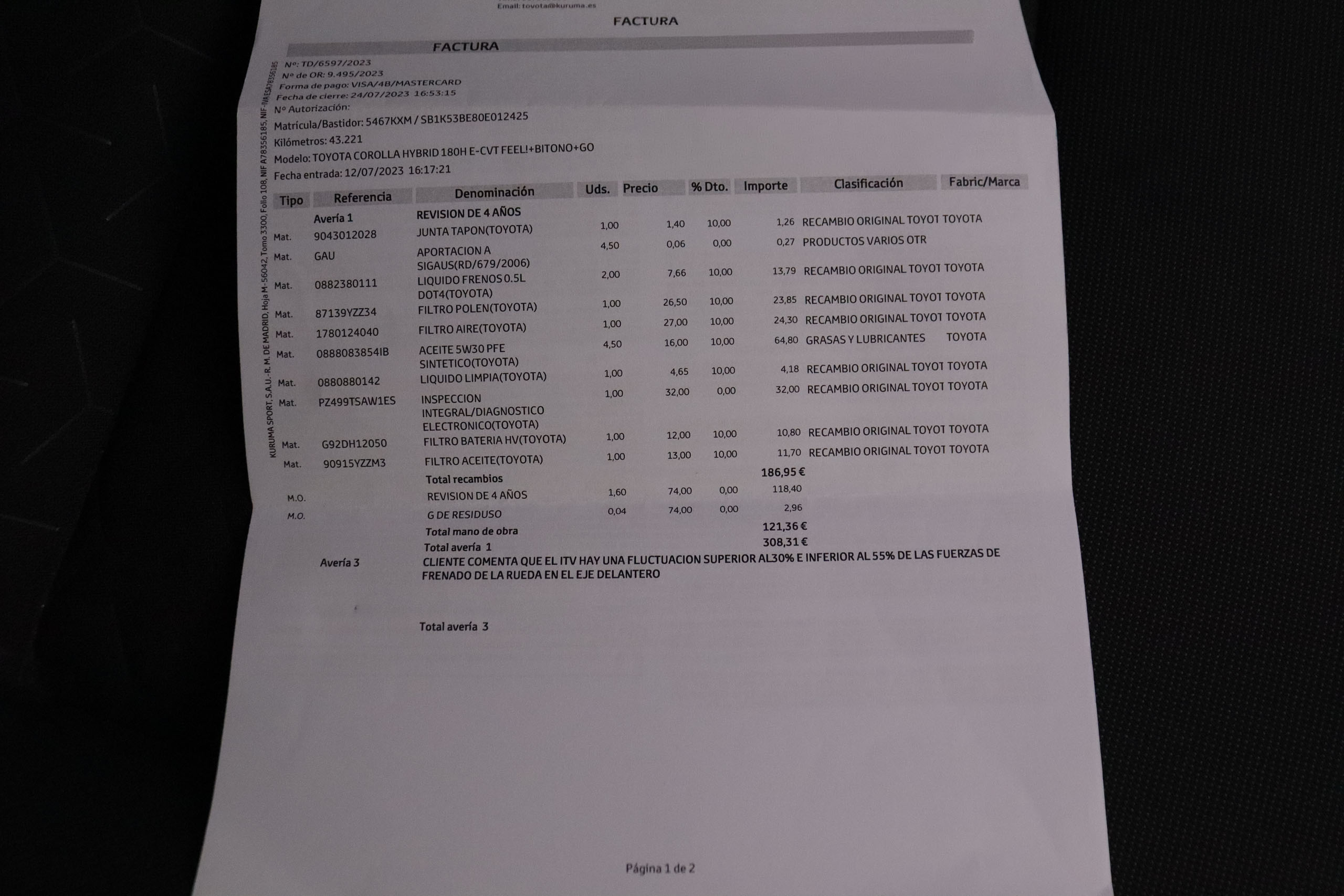 Toyota Corolla 2.0 HEV FEEL GO ECVT AUTO 180CV 5P # NAVY, PARKTRONIC foto 31