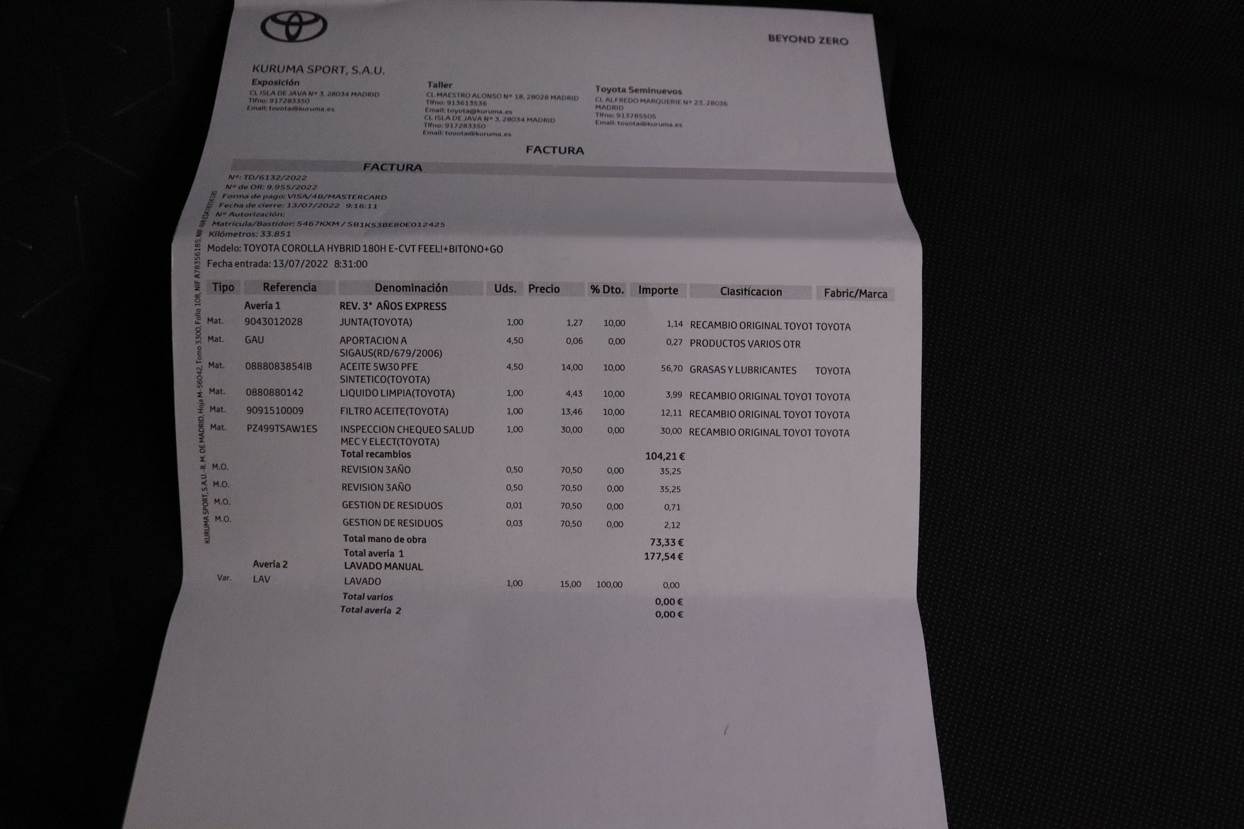 Toyota Corolla 2.0 HEV FEEL GO ECVT AUTO 180CV 5P # NAVY, PARKTRONIC foto 32