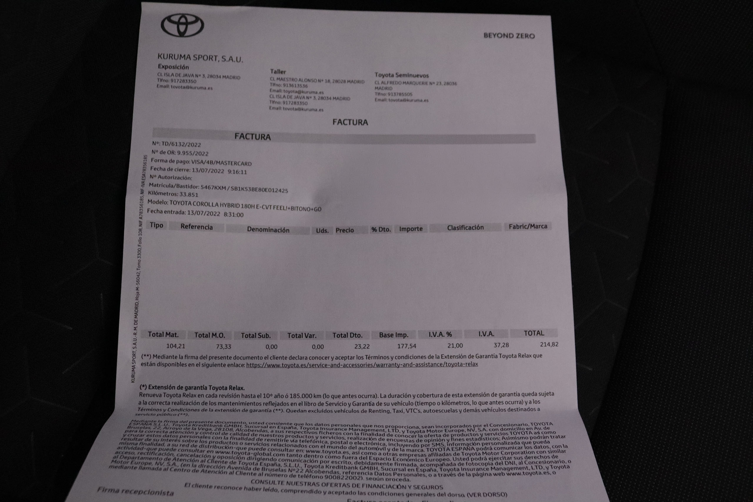 Toyota Corolla 2.0 HEV FEEL GO ECVT AUTO 180CV 5P # NAVY, PARKTRONIC foto 35