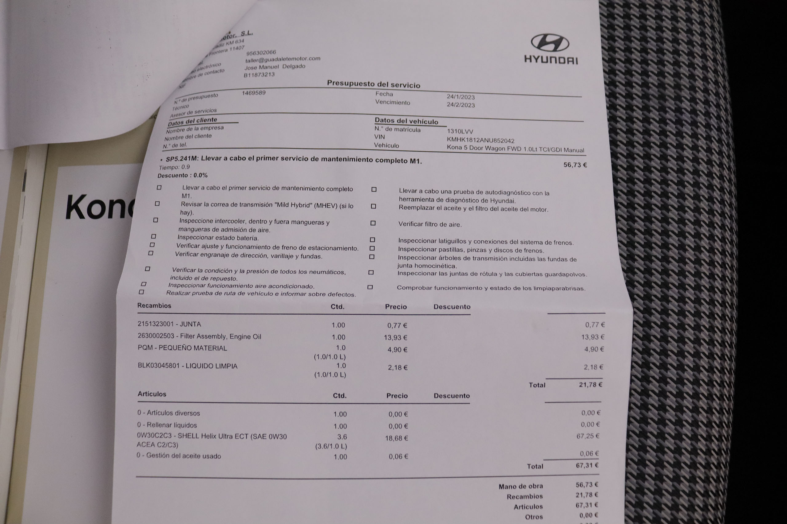 Hyundai Kona 1.0 TGDI KLASS 120CV 5P foto 27