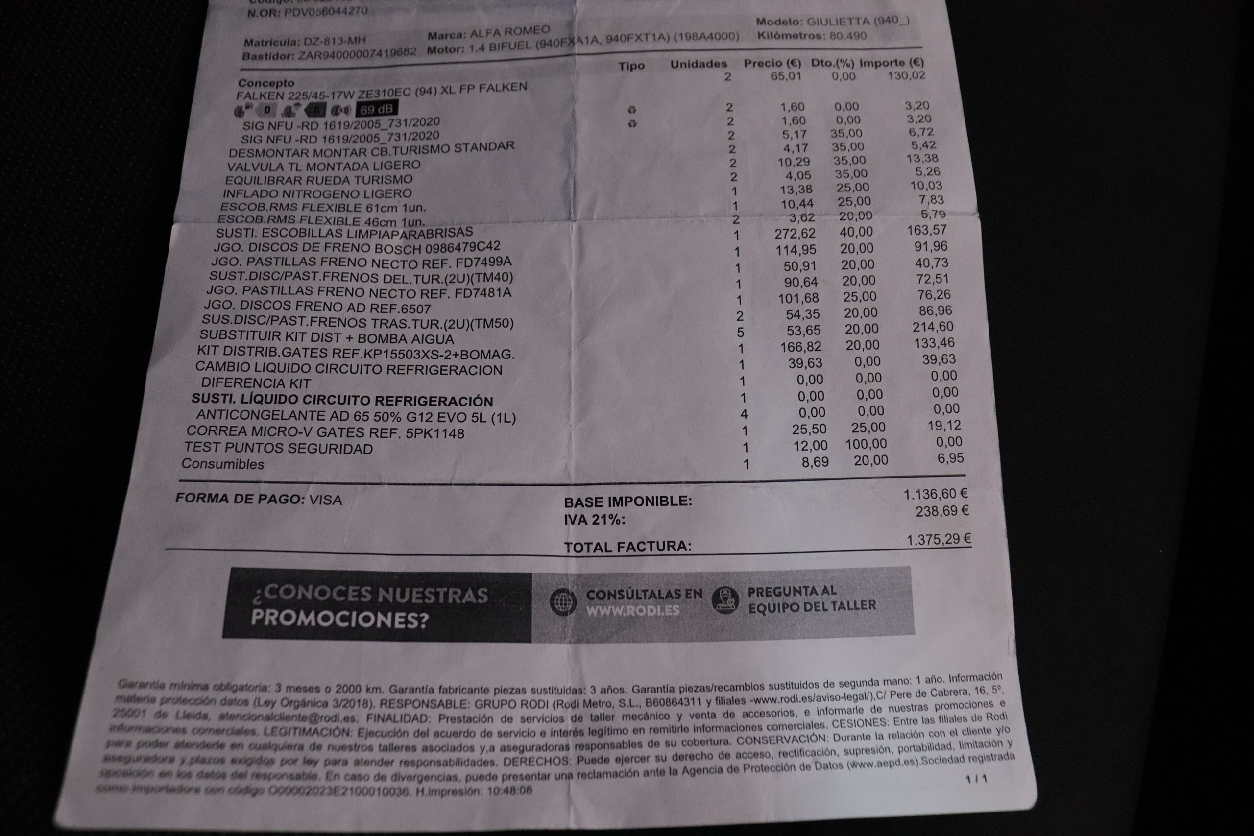 Alfa Romeo Giulietta 1.4 TB DISTINCTIVE 120CV 5P # NAVY, PARKTRONIC foto 31