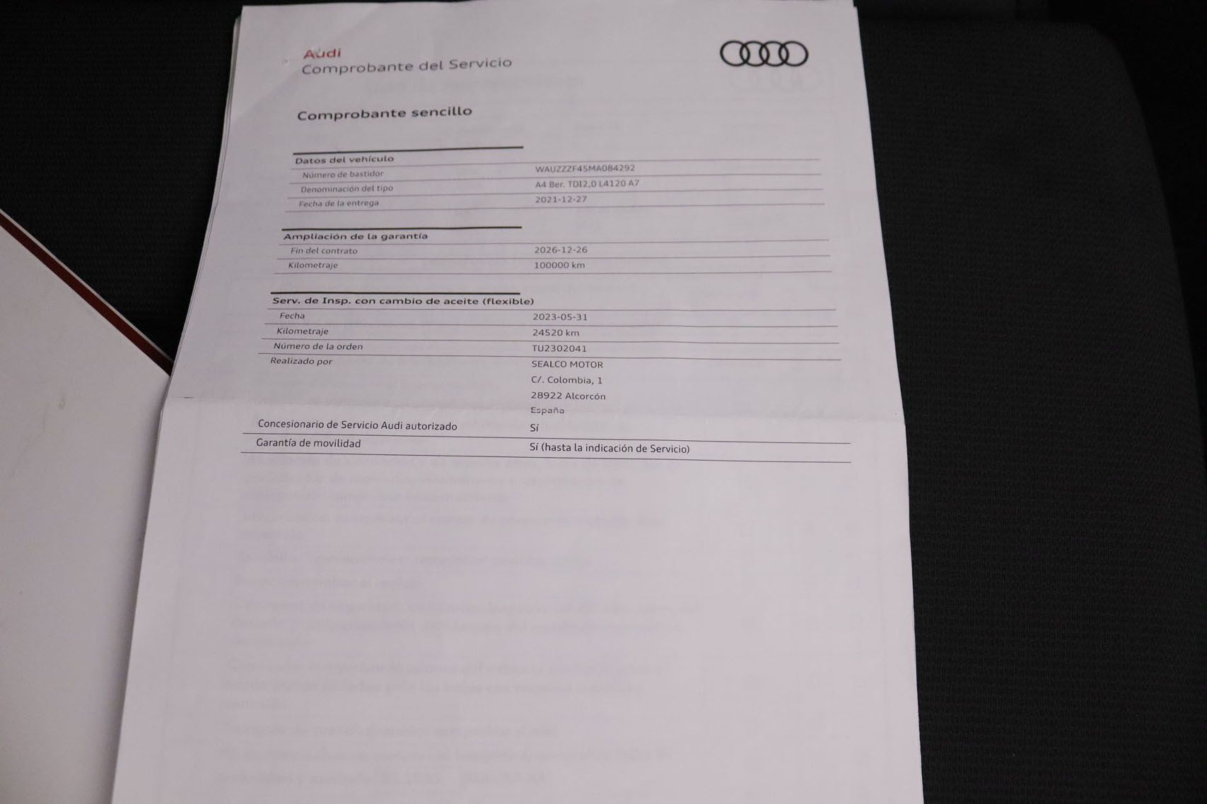 Audi A4 2.0 35 TDI S LINE AUTO 163CV MHEV 4P #GARANTIA HASTA 12/2026 NAVY, PARKTRONIC foto 37