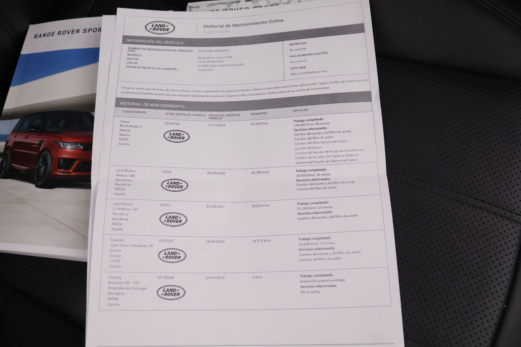 Land Rover Range Rover Sport 2.0 P400 PHEV SI4 HSE AUTO 404CV 5P # IVA DEDUCIBLE, CUERO, TECHO PANORAMICO, NAVY foto 40